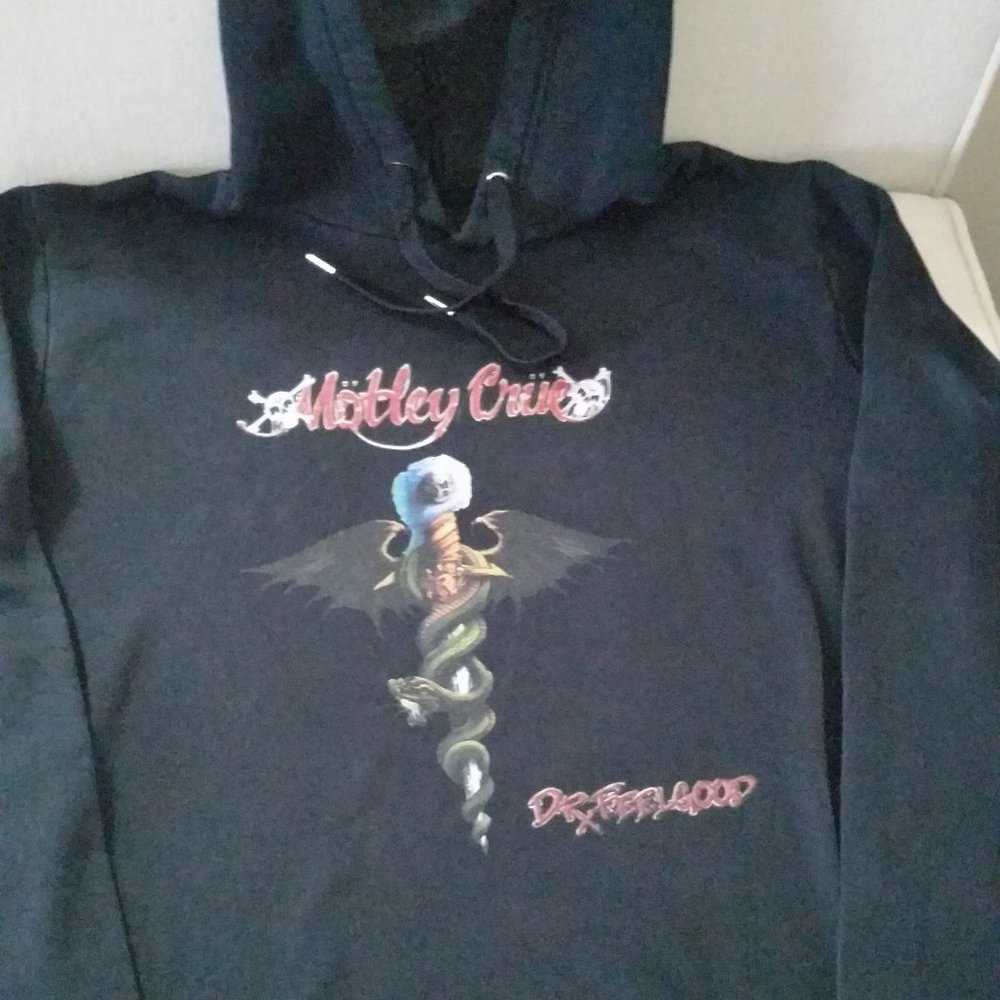 Vintage 1980s Motley Crue "Dr. Feelgood" black hoodie